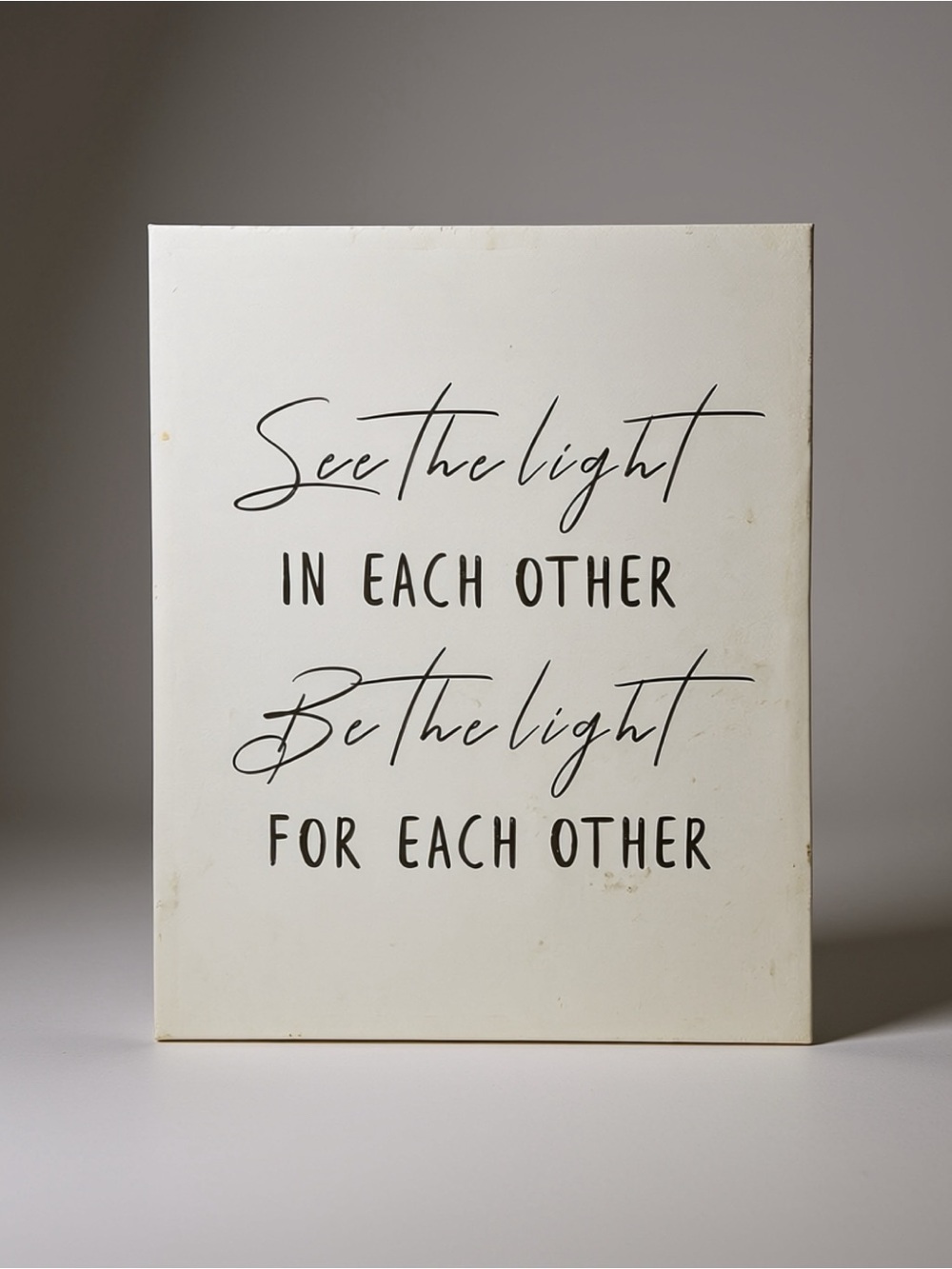 See The Light Decorative Canvas Wall Art - White 16x20.5